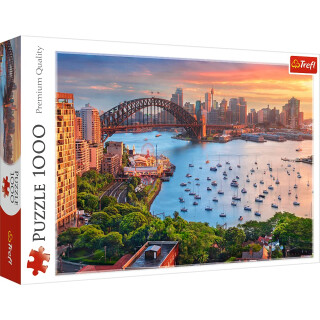 Trefl 10743 1000 Elemente-Stadtpanorama, Malerische Bucht, DIY, Kreative Unterhaltung, Spaß, Klassische Puzzles für Erwachsene und Kinder ab 12 Jahren, Sydney, Australien