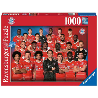 Ravensburger Puzzle 17127 - FC Bayern Saison 2022/2023 - 1000 Teile FC Bayern München Puzzle für Erwachsene und Kinder ab 14 Jahren