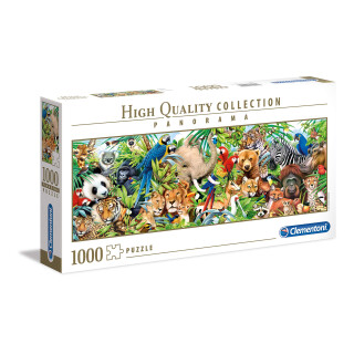 Clementoni 39517 Wildlife – Puzzle 1000 Teile, Panorama Puzzle, Geschicklichkeitsspiel für die ganze Familie, Erwachsenenpuzzle ab 14 Jahren