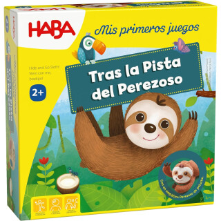 HABA 306603 - Mis Primeros Juegos – Tras la Pista del Perezoso, Juego Infantil de Mesa de Habilidad y asignación. Más 2 años.