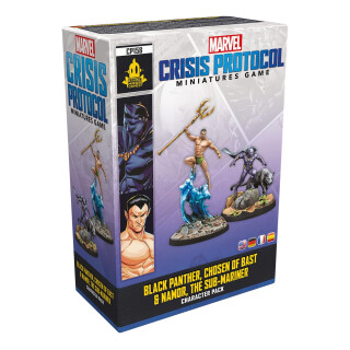 Atomic Mass Games, Marvel: Crisis Protocol – Black Panther, Chosen of Bast & Namor, the Sub-Mariner, Charakter-Erweiterung, Tabletop, 2 Spieler, ab 14+ Jahren, 90-120 Minuten, Deutsch, Mehrsprachig