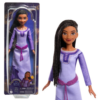 Mattel Disneys Wish Asha von Rosas bewegliche Modepuppe mit natürlichem Haar, inklusive ausziehbarer Kleidung, Schuhen und Accessoires, HPX23