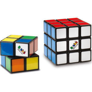 Rubiks Cube Advancedes Puzzlespiel Set mit 2 x 2 und 3 x 3 Originalwürfeln in passender Farbe mit Anleitung – 6064009 – Spielzeug für Kinder ab 8 Jahren, Schwarz 1