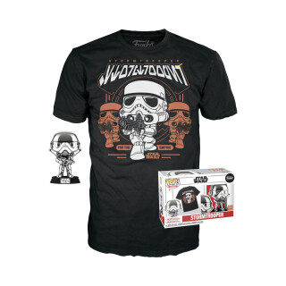 Funko Pop! & Tee: SW - Stormtrooper - Small - (S) - Sturmtruppler - Star Wars - T-Shirt - Kleidung mit Vinyl-Sammelfigur - Geschenkidee - Spielzeug und Kurzärmeliges Top Für Erwachsene Männer