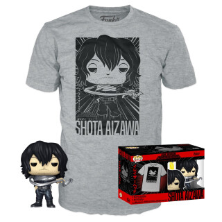 Funko Pop! & Tee: My Hero Academia (MHA) - Shota Aizawa - Extra Large - (XL) - T-Shirt - Kleidung mit Vinyl-Sammelfigur - Geschenkidee - Spielzeug und Kurzärmeliges Top Für Erwachsene Männer