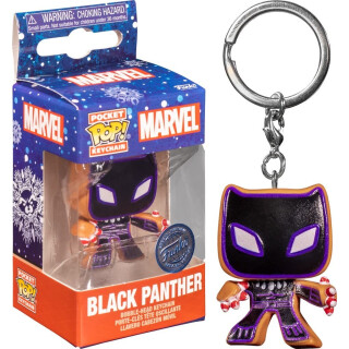 Funko POP! Keychain: Marvel Holiday - Black Panther - Marvel Comics - Neuartiger Schlüsselanhänger - Vinyl-Minifigur Zum Sammeln - Strumpffüller - Geschenkidee - Offizielle Handelswaren