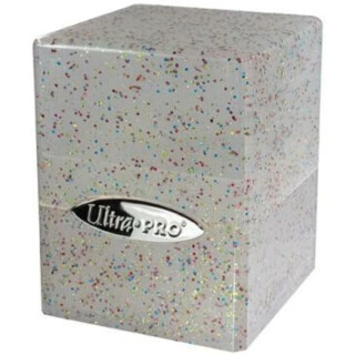 Ultra PRO - Satin Cube 100+ Card Deck Box (Glitter Crystal) - Schützen Sie Ihre Spielkarten, Sportkarten oder Sammelkarten in der stilvollen Glitter Deck Box von Ultra PRO, perfekt für sichere Reisen