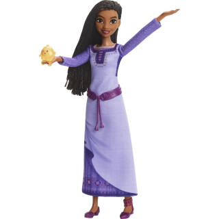 Mattel Disney Wish singende Asha of Rosas Modepuppe & Star Figur, beweglich mit abnehmbarem Outfit, singt "This Wish" auf Englisch