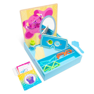 Melissa & Doug Blues Clues & You Spielset Zeit für Brillen | Holzspielzeug | Rollenspiel-Spielzeug für Kinder | 3+ | Geschenk für Jungen oder Mädchen | FSC-zertifizierte Materialien