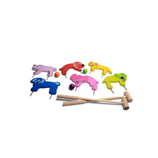 BS Toys Krocket Jr spiele - Gartenspiele für kinder - Wurfspiele für Draußen - Ab 3 Jahren - perfekt für den Kindergeburtstag - Bewegungsspiele - Minigolf Garten -