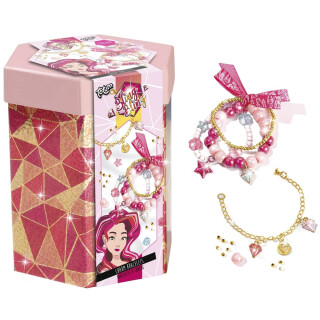 Totum Bling Bling - Bettelarmbänder gestalten miten Perlen und diamantförmigen Anhängern in schöner Geschenkbox 60036