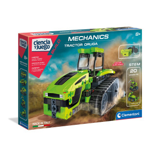 Clementoni - Tractor Oruga, Juego Stem construcciones, 8 años, Juguete en español
