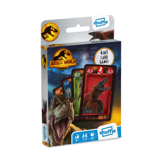 Cartamundi Jurassic World Kartenspiel für Kinder – 4-in-1 Snap, Paare, glückliche Familien und Action-Spiel, Spielanleitung enthalten, tolles Geschenk für Kinder ab 4 Jahren