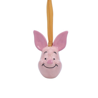 Disney Winnie The Pooh Hängender Baumschmuck – Ferkel – 7,4 cm x 4,8 cm x 5,7 cm – Ornament – Disney Weihnachtsbaumschmuck – Disney Geschenke für Erwachsene