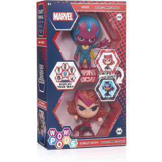 Wow! PODS Avengers Collection – Vision und Scarlet Witch | Superhelden-Figuren mit Wackelkopf | Offizielles Marvel Sammelspielzeug & Geschenke