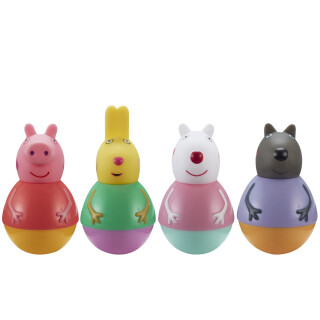 Peppa Pig Weebles Peppa & Friends Figure Pack, chunky moulded figures pack of 4, first toy, preschool imaginative play