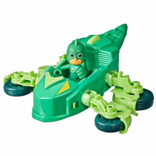 PJ MASKS F2134 Deluxe Vehicle Preschool Toy, Mobile Car with Gekko Action Figure for Kids Ages 3 and Up, Black
