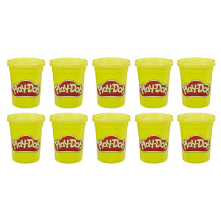 Play-Doh 12er-Pack mit gelber Spielknete, 112g-Dosen in recycelbarer Verpackung, Knete für fantasievolles und kreatives Spielen, ab 2 Jahren