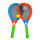 alldoro 60050 XXL Softball Spiel Set mit Ball, Federball, 2 Schläger, 4 tlg., 75 x 35 cm für Kinder und Erwachsene