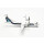 Herpa Modellflugzeug ATI Aero Trasporti Italiani ATR-42-300 Maßstab 1:200 - Modellbau Flugzeug, Flugzeugmodell für Sammler, Miniatur Deko, Flieger ohne Standfuß aus Metall, Weiß, Blau