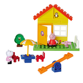 BIG-Bloxx Peppa Garten Haus - Peppas Garden House, Construction Set, BIG-Bloxx Set inklusive Peppa und Luzie Locke, 26 Teile, für Kinder ab 18 Monaten