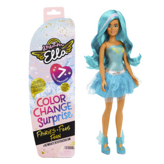 MGAs Dream Ella Farbwechsel Surprise Fairies - 29 cm große Puppe & 7 Überraschungen zum Sammeln - Inklusive Perücke, Rock, Stiefeln & mehr - für Kinder ab 3 Jahren - Ella, Türkis