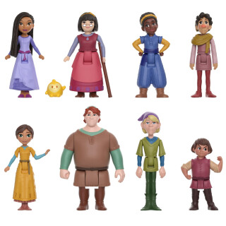Mattel Disneys Wish Die Teens-Pack aus 8 beweglichen Minipuppen und Sternenfigur, HPX36