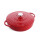 BK Cookware Bourgogne emailliertes Gusseisen 28cm/4L Dutch Oven Topf mit Deckel, induktionsgeeignet, runde Kasserolle zum Backen, Schmoren, Eintöpfe, Chili Rot