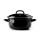 BK Indigo Holländisches Erbe Runde Deutsche Emaillierte Kasserolle mit Deckel mit PFAS-Freier Keramischer Antihaftbeschichtung, 22 cm/3,3 Liter, Induktion, Spülmaschinenfest, Backofenfest, Schwarz