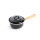 BK Indigo Holländisches Erbe Emaillierter Kochtopf mit Deckel mit PFAS-Freier Keramik-Antihaftbeschichtung, 16 cm/1,2 Liter, Induktion, Spülmaschinenfest, Backofenfest, Schwarz