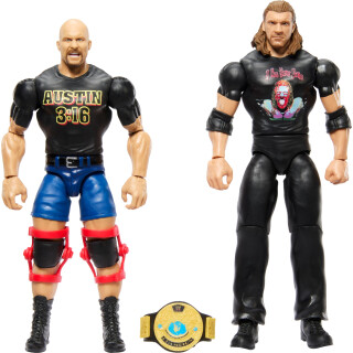 Mattel WWE Championship Showdown Stone Cold Steve Austin & Triple H, 2er-Pack, HTW03
