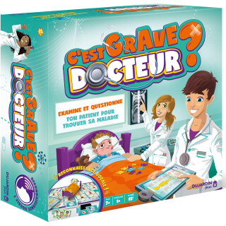 Dujardin - Cest Grave Doctor? – Brettspiel – Untersuchung und Frage den Patienten – Kann alleine oder mit der Familie gespielt Werden – ab 1 Spieler – für Kinder ab 7 Jahren