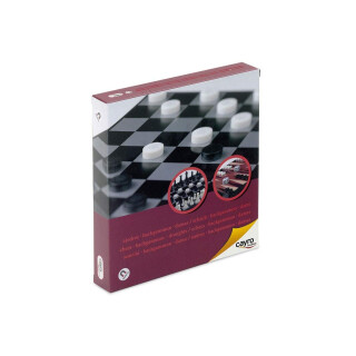 Cayro – Schach, Dame und Backgammon – ab 7 Jahren – magnetisches Modell – 3 Brettspiele in 1 – Kinder und Erwachsene – ideal zum Mitnehmen auf Reisen – 2 Spieler