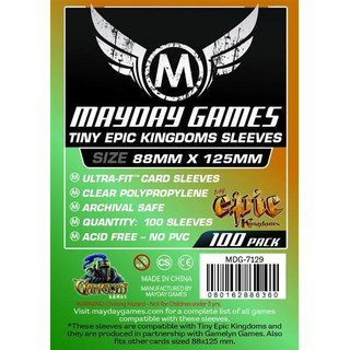 100 Mayday 88 x 125 "Tiny Epic Kingdoms" Board Card Game Sleeves - Brettspiel Hüllen