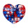 Bubble Fidget - Herz marble rot-wei?blau