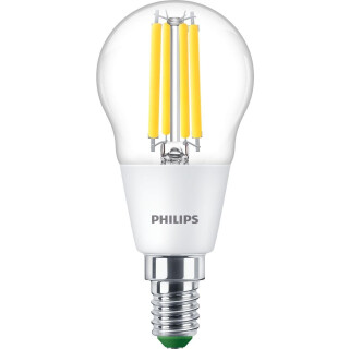 Philips Classic ultraeffiziente LED-Lampe mit Energieeffizienzklasse A, ersetzt 40W, Tropfenform, E14 Sockel, Klar, neutralweißes Licht (4000K), alte Generation, Neutralweiß