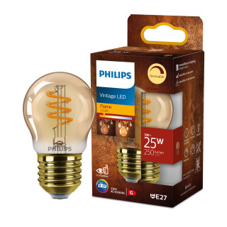 Philips LEDclassic E27 Lampe Gold, ersetzt 25W, warmweiß (2200 Kelvin), Dekolampe, dimmbar