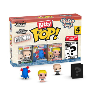 Funko Bitty Pop! Retro Toys - Mr. Monopoly 4PK?und eine Überraschungs-Mini-Figur - 0.9 Inch (2.2 cm) - Transformers Classic - Soundwave Sammlerstück Stapelbares Display-Regal Inklusive