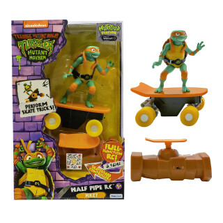 TEENAGE MUTANT NINJA Turtles | Mutant Mayhem Michelangelo Turtles Fernstgesteuertes Half Pipe-Fahrzeug, Filmedition, Ninja Turtles Spielzeug und Geschenke ab 5 Jahre