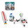 Pinypon Action - Roboter Space Pack, 3 Verschiedene Figuren, 2 Weltraumroboter und eine Astronaut-Puppe, mit abnehmbaren und austauschbaren Teilen, für Kleinkinder ab 4 Jahren, Berühmt (700017340)