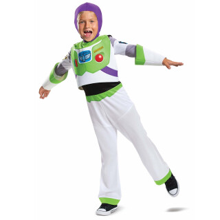 Disney Offizielles Deluxe-Kostüm, Buzz Lightyear für Kinder, Toy Story Kostüm für Kinder, Astronautenkostüm für Kinder, Halloween, Größe XS
