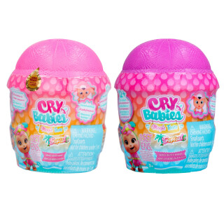 CRY BABIES MAGIC TEARS Tropical Beach Babies Pack | 2 Überraschungspuppen zum Sammeln, die mit Swimsui echte Tränen weinen & 14 Zubehör – Spielzeug für Mädchen und Jungen ab 3 Jahren