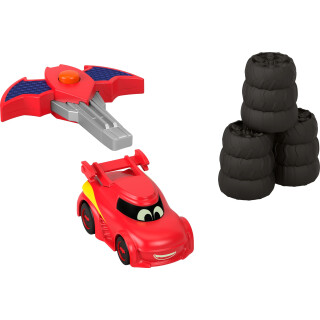 Fisher-Price DC Batwheels Spielzeug-Rennauto im Maßstab 1:55, Redbird, Startfahrzeug mit Crash-Zubehör, für Kinder ab 3 Jahren, HRJ55