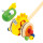 Bino world of toys Schiebelaufrad Dinosaurier Holzspielzeug Schiebe-Laufrad im Dino-Design Spielzeug für Kinder ab 2 Jahre (bewegender Dinosaurier, besonders robust, Maße: 7 x 7 x 55 cm),