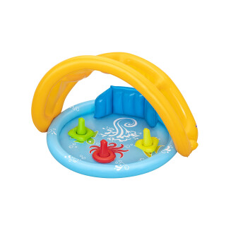 Bestway Lil SeaShapes Planschbecken mit Sonnenschutzdach 115 x 89 x 76 cm