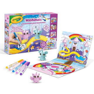 CRAYOLA 74-7435 Mond die Eule und Gabe der Koala Washimals Peculiar Pets Malen und Baden von Welpen, Spielzeug und Geschenk für Kinder ab 3 Jahren, No Color, 9-teiliges Set