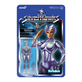 Super7 SilverHawks Reaktionsfiguren Wave 01 - Steelheart (Spielzeugversion) Actionfigur