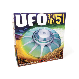 Polar Lights AMT - 1/48 Area 51 UFO - Plastikmodellbausatz, Nicht Bemalt