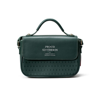 Harry Potter Half Moon Bay Umhängetasche – Proud Slytherin Taschen – House Pride – Schultasche, grün, 17x19x7cm