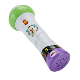 Fisher-Price FBP32 Lernspaß Mikrofon Lernspielzeug für Buchstaben Zahlen Farben und Sätzen mit Aufnahmefunktion, ab 18 Monaten deutschsprachig
